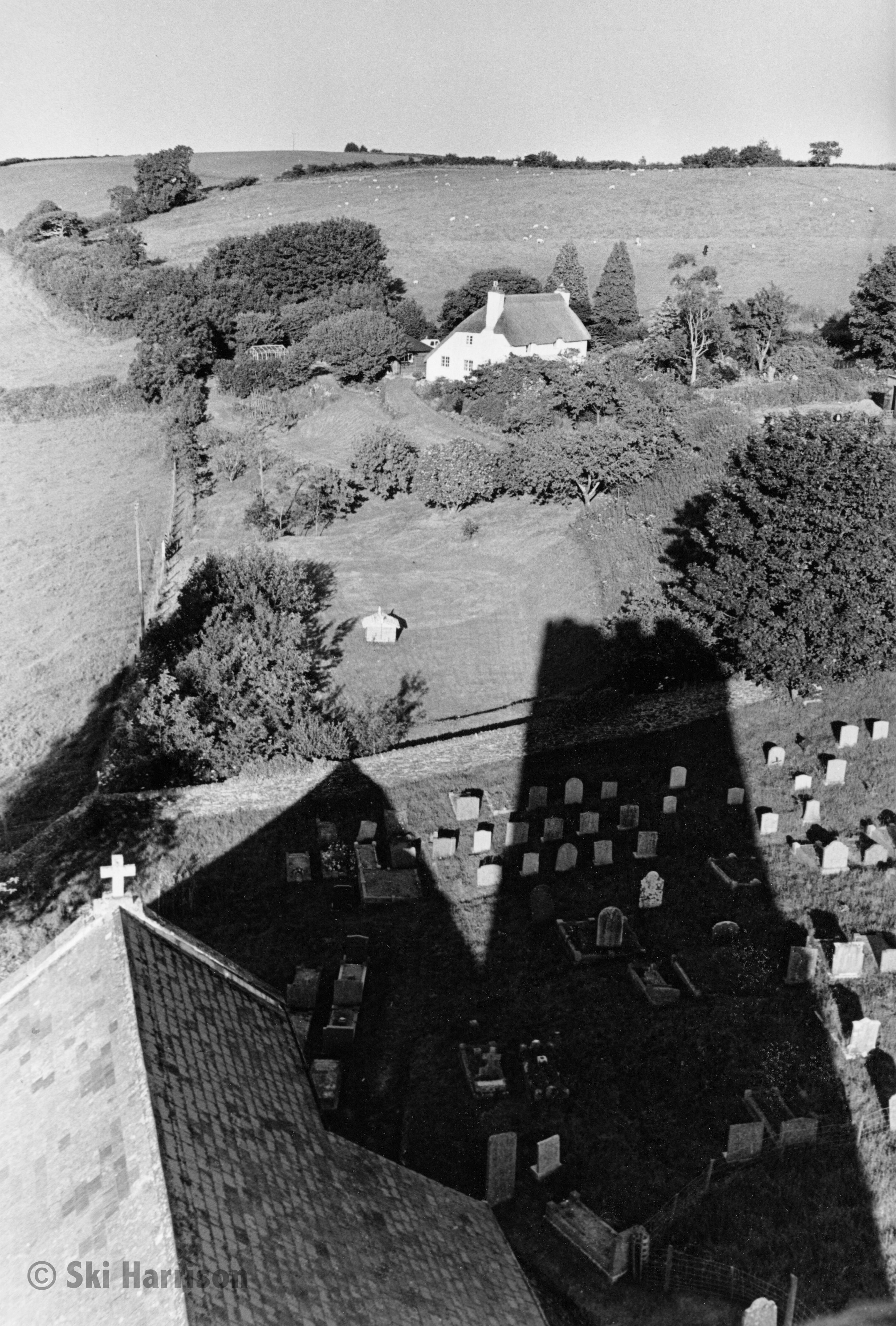 CS68 - Beers Barn from Cornworthy Church tower. 2000